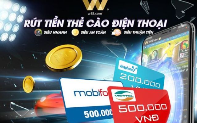 Cá cược bằng thẻ cào điện thoại tại W88