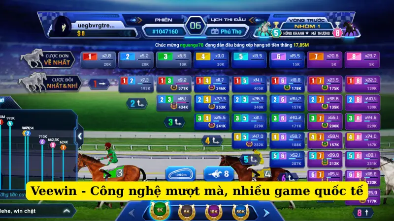 Veewin - Công nghệ mượt mà, nhiều game quốc tế